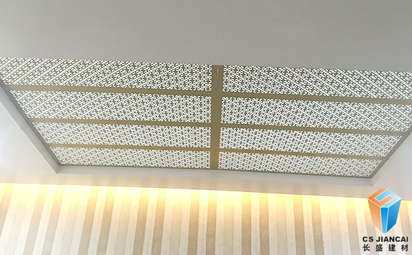 藝術(shù)鏤空鋁單板室內裝飾天花效果圖
